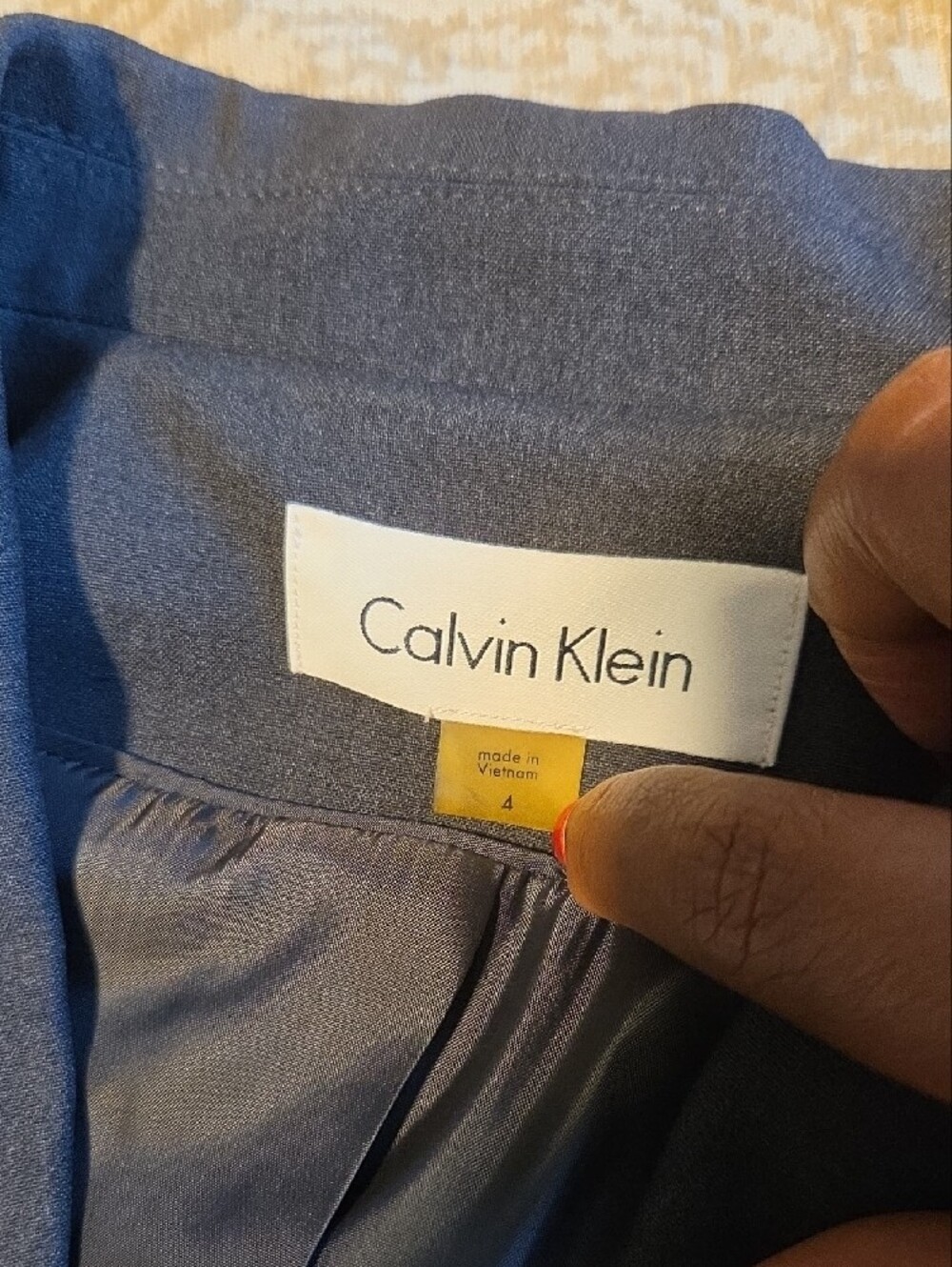 Calvin Klein Charcoal Women's Two-Piece Pantsuit - Picture 7 of 8